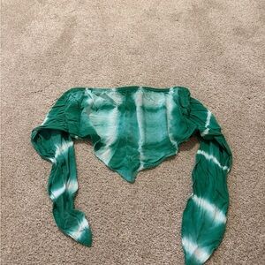 Aerie Green Tie-Dye Top